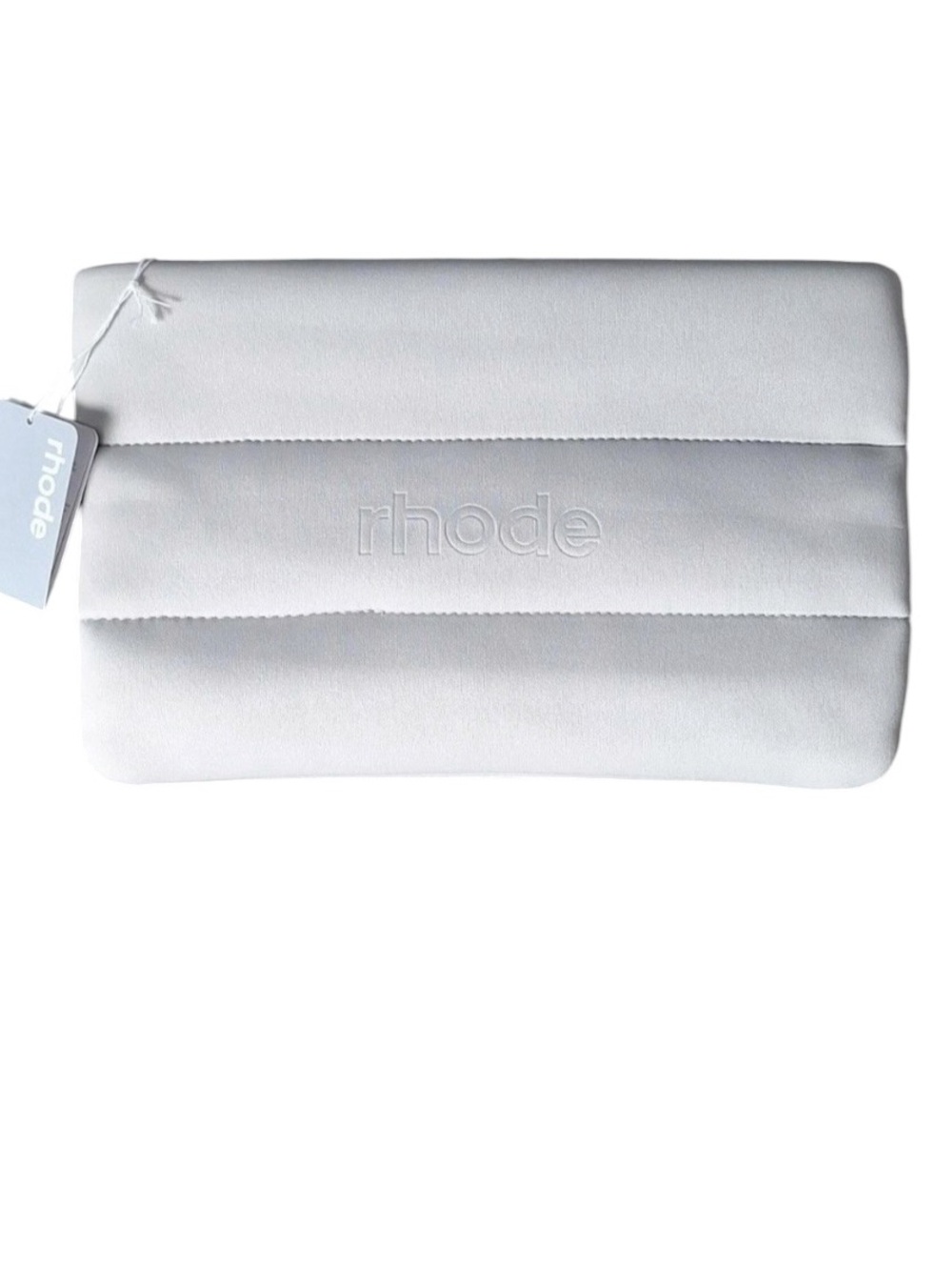 RHODE light gray bubble makeup bag large